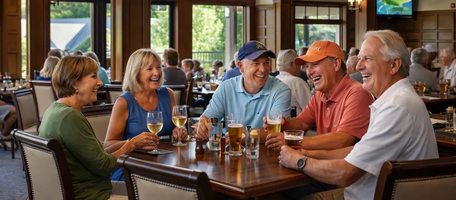 DINING - Casual Bar Friends Having Drinks