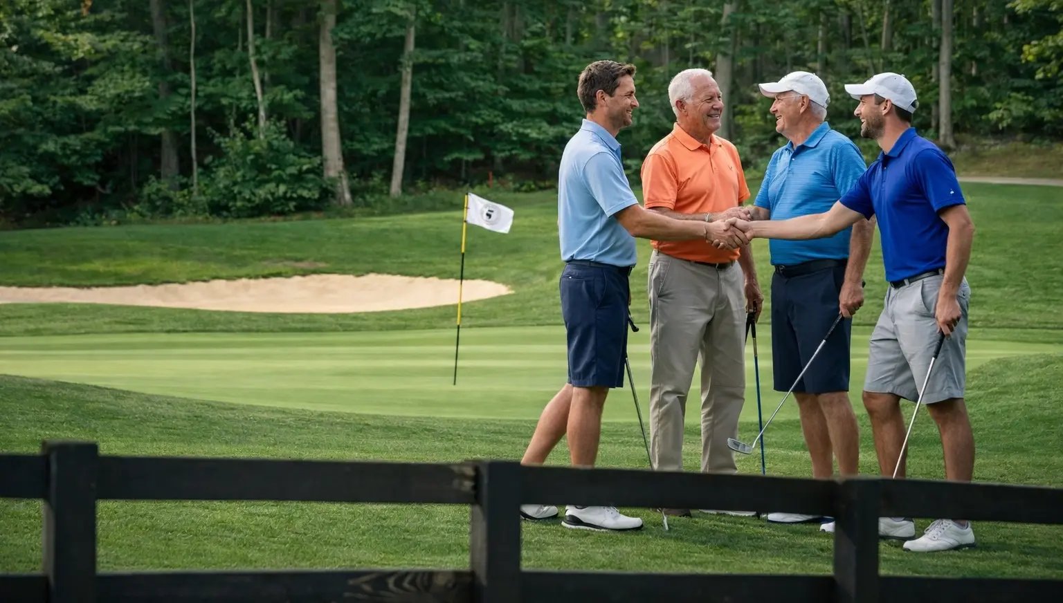 GOLFERS - Shaking Hands after a green