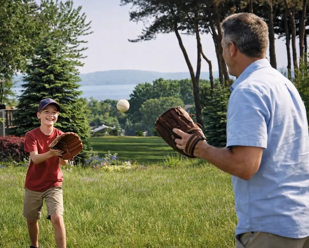 PROPERTY - Playing Catch on Birchwood Lot